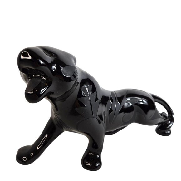 Native American Large Panther Black Signed Ben Saxon Sculpture‎ Figure 11" rare - Picture 9 of 16